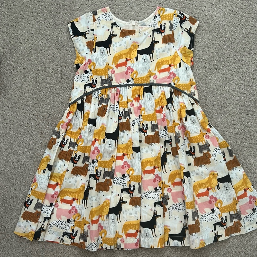 EUC Pink Chicken dog dress, size 5Y